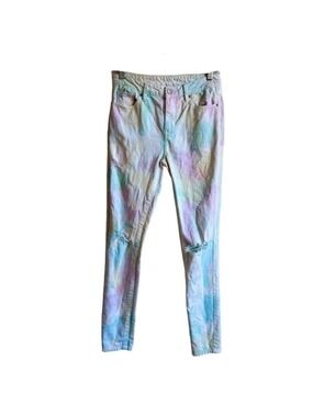 NINA ROSSI Tie Dye High Rise Jeans